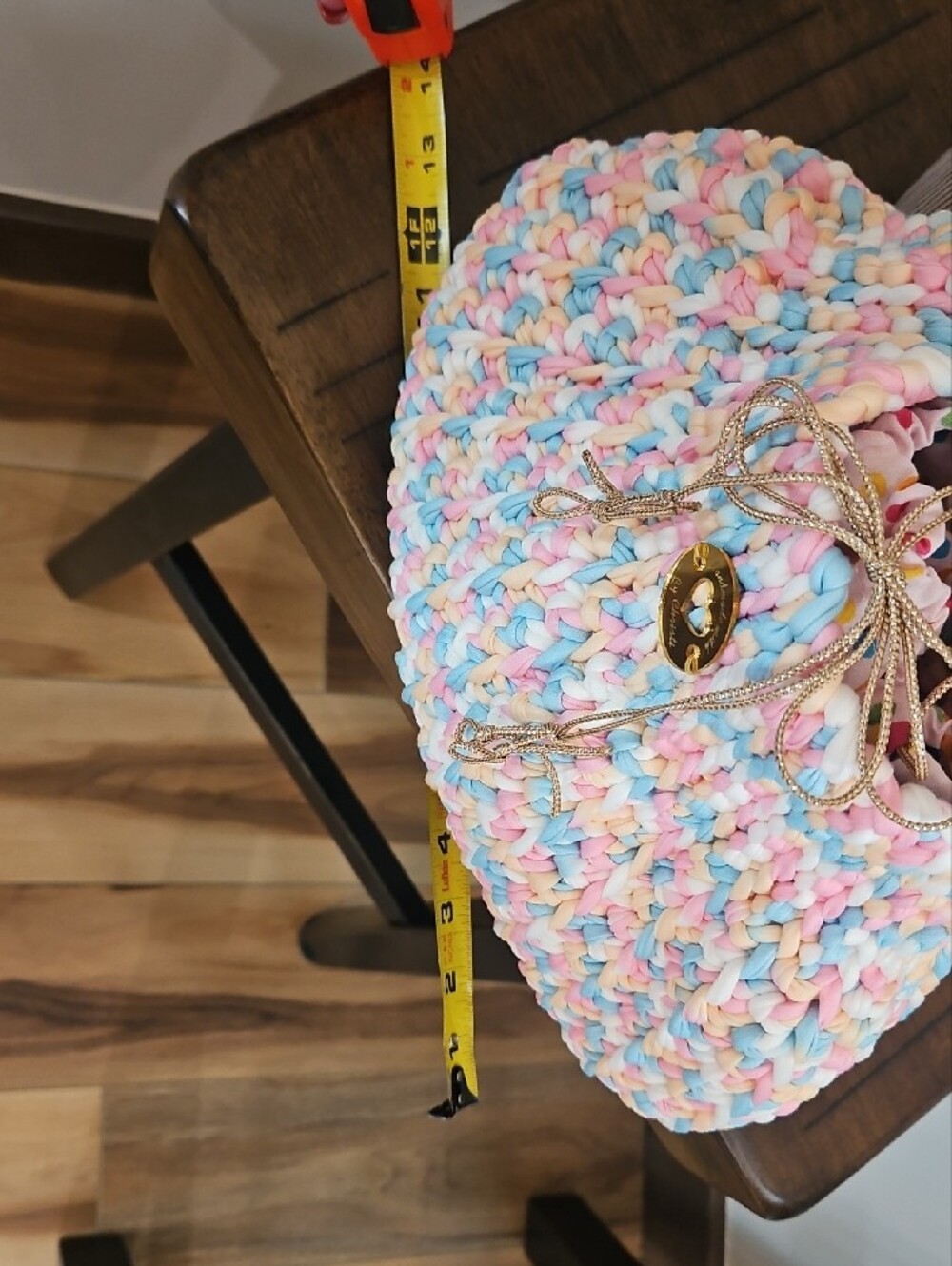 Pastel Hand Crocheted Chain-Handle Bag - Picture 4 of 4